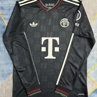 Camiseta de fútbol Tercera Equipación Visitante Manga Larga Bayern Múnich 2025/2026 Calidad Thai