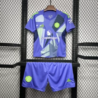 2024/2025 Manchester United Portero Camiseta de Fútbol Calidad Tailandesa Talla Infantil