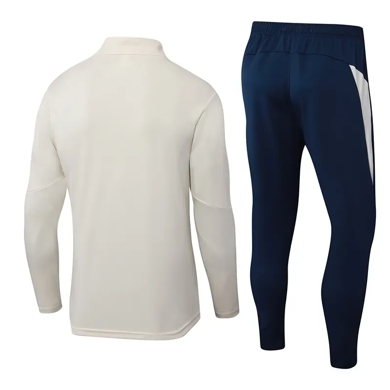2025-2026 Conjunto de Entrenamiento Semiabierto de Portugal Beige Camiseta de Fútbol