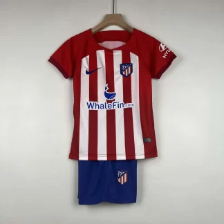 2023/2024 Camiseta de Fútbol Atletico Madrid Local Calidad Thai Talla Infantil