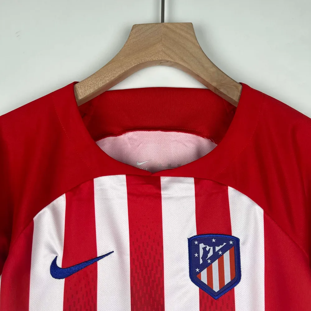 2023/2024 Camiseta de Fútbol Atletico Madrid Local Calidad Thai Talla Infantil