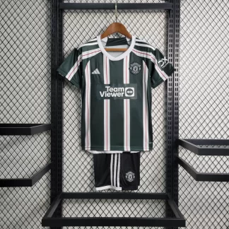 Camiseta de Fútbol 2023/2024 Visitante Manchester United Calidad Tailandesa Talla Infantil