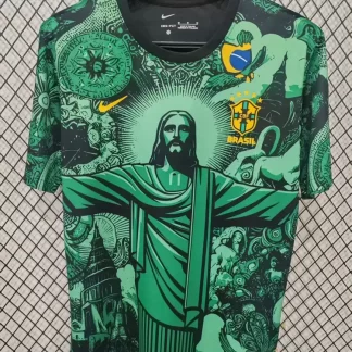 Camiseta de Fútbol Brasil Jesús Fruta Verde 2025/2026 Calidad Tailandesa