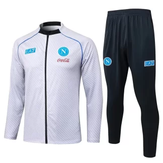 2025/2026 Napoli Chándal de entrenamiento con cremallera completa gris claro Set 1:1 Calidad tailandesa