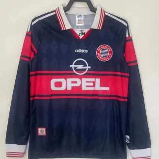 Camiseta de Fútbol Retro Local Bayern Munich Manga Larga 1997/1999 Calidad Tailandesa