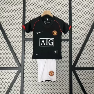 2007/2008 Retro Manchester United Tercera Equipación Visitante Camiseta de Fútbol Calidad Tailandesa Talla Infantil