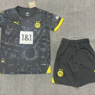 2023/2024 Dortmund Visitante Camiseta de Fútbol Calidad Tailandesa Talla Infantil