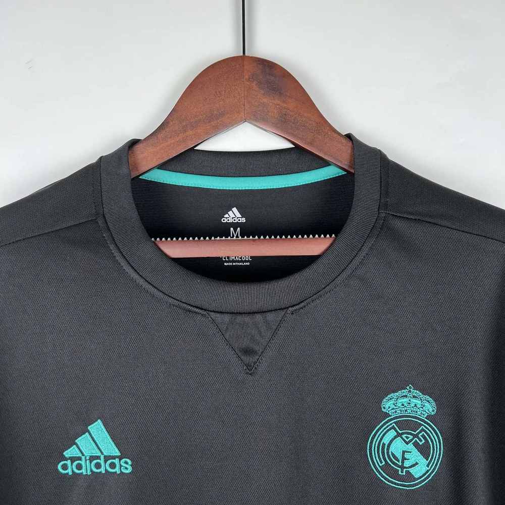 Camiseta de Fútbol Visitante de Manga Larga Retro del Real Madrid 2017/2018 Calidad Tailandesa