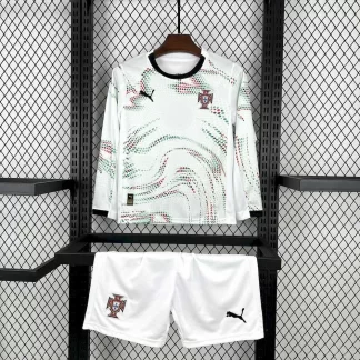 2025/2026 Manga Larga Portugal Visitante Camiseta Fútbol Calidad Thai Talla Infantil