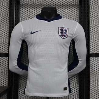 Camiseta de Fútbol 2024 Versión Jugador Manga Larga Inglaterra Local