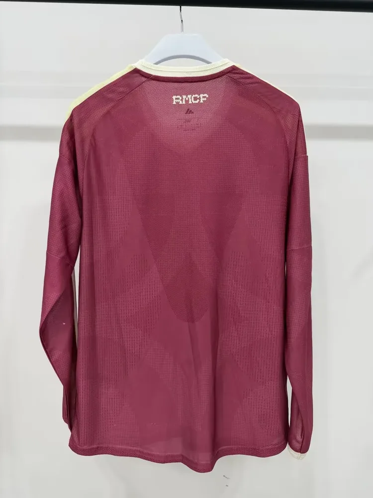 2026/2027 Manga Larga Real Madrid Visitante Camiseta de Fútbol 1:1 Calidad Tailandesa