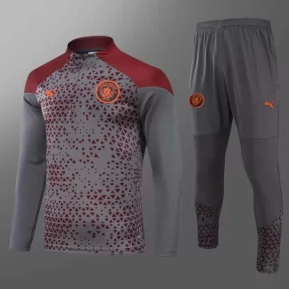 Chándal de Entrenamiento Media Cremallera Gris 2023/2024 Manchester City Calidad Thai