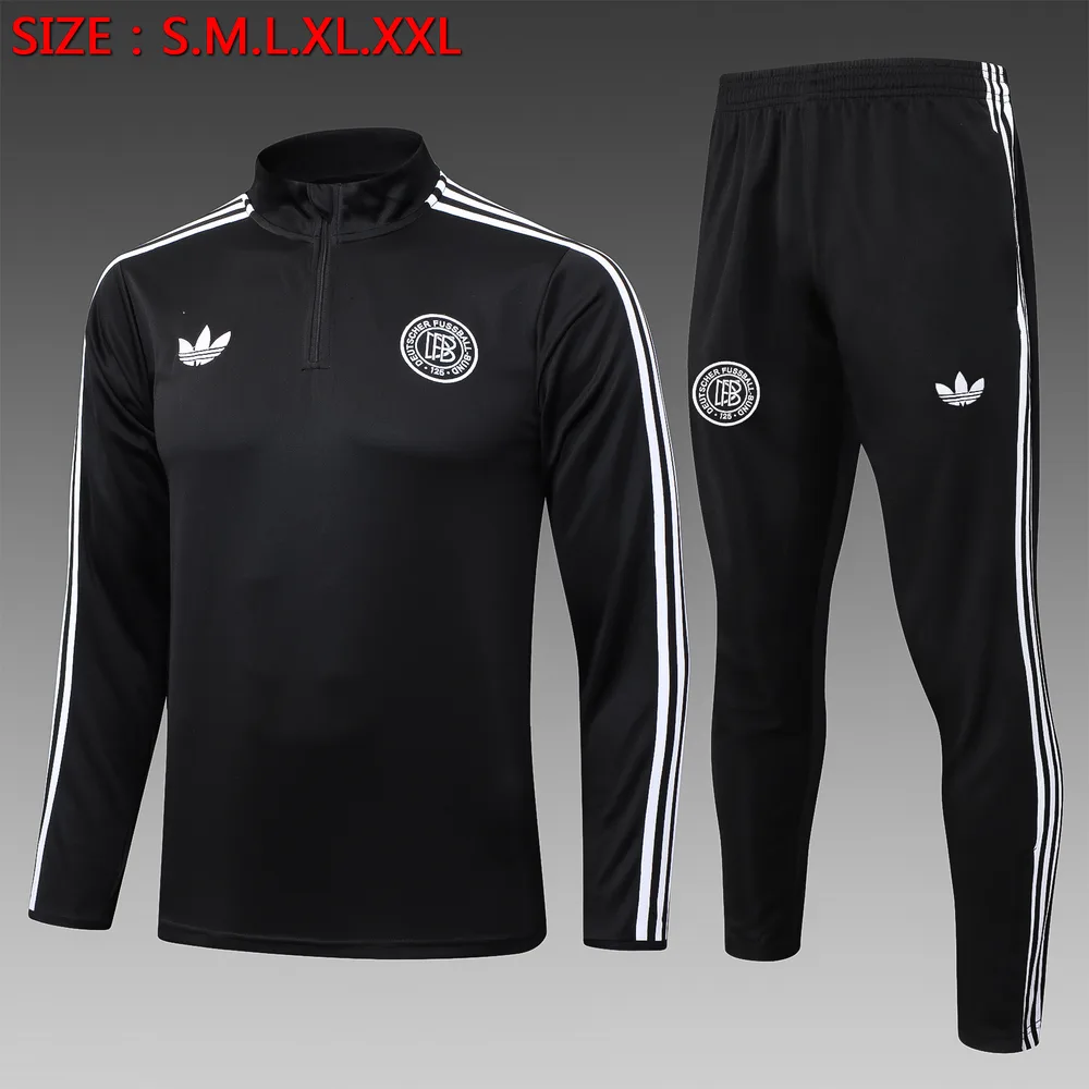 Conjunto de Entrenamiento de Media Cremallera Negro Edición 125 Aniversario de Alemania 2025