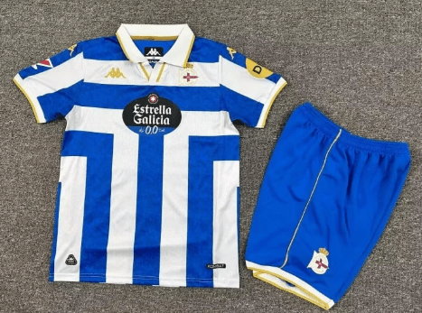Equipacion Deportivo Coruña Conjunto Niños Primera 2025 2026