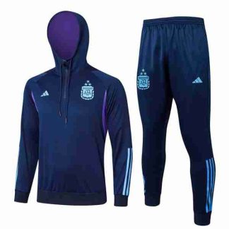 Chandal Con Capucha Argentina 2024 Azul