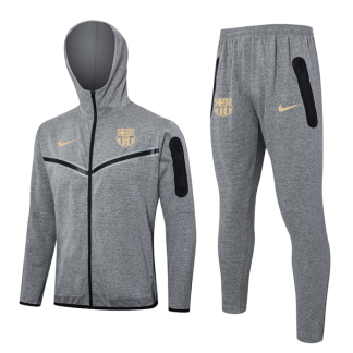 Chandal Con Capucha FC Barcelona 2024 2025 Gris