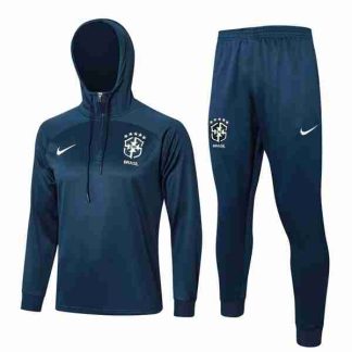 Chandal Con Capucha Brasil 2024 Azul