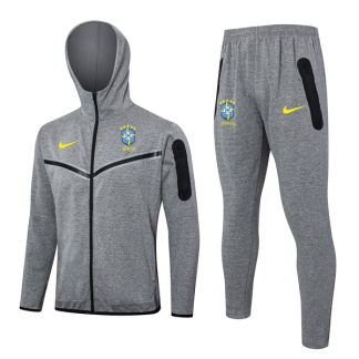 Chandal Con Capucha Brasil 2024 2025 Gris
