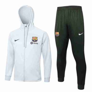 Chandal Con Capucha FC Barcelona 2024 2025 Blanco