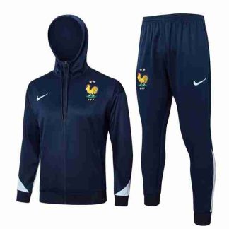 Chandal Con Capucha Francia 2024 2025 Azul