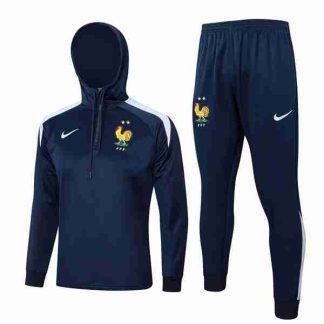 Chandal Con Capucha Francia 2024 25 Azul