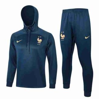 Chandal Con Capucha Francia 2024 Azul