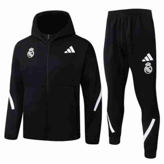 Chandal Con Capucha Real Madrid 2026 2027 Negro