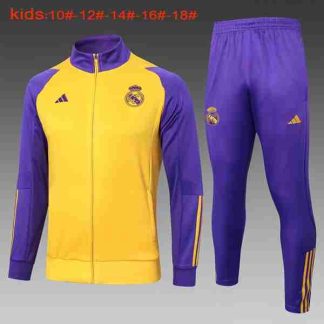 Chandal Niños Real Madrid 2024 2025 Amarillo Purpura