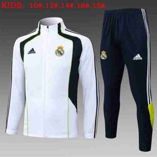 Chandal Niños Real Madrid 2025 2026 Blanco Negro