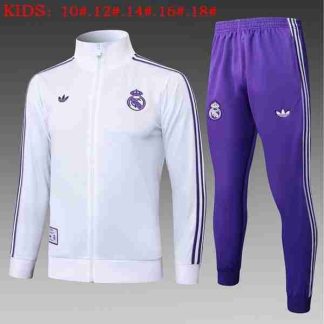 Chandal Niños Real Madrid 2025 2026 Blanco Purpura