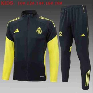 Chandal Niños Real Madrid 2025 2026 Negro Amarillo