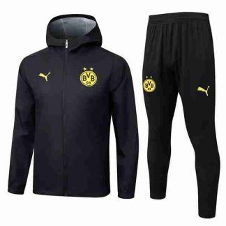 Conjunto Rompevientos Borussia Dortmund 2025 2026 Negro