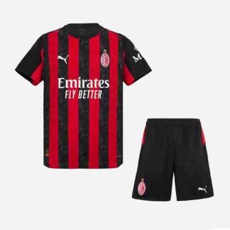 Equipacion AC Milan Conjunto Nino Primera 2025 2026