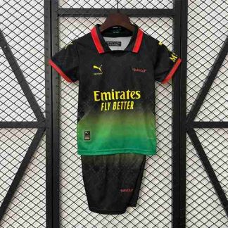 Equipacion AC Milan Conjunto Niño Off White 2025 2026 Verde