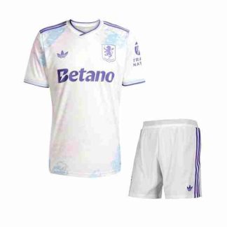 Equipacion Aston Villa Conjunto Niño Tercera 2025 2026