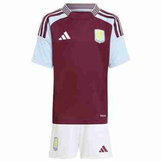 Equipacion Aston Villa Conjunto Niños Primera 2024 2025