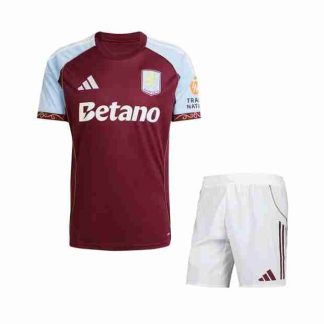 Equipacion Aston Villa Conjunto Niños Primera 2025 2026
