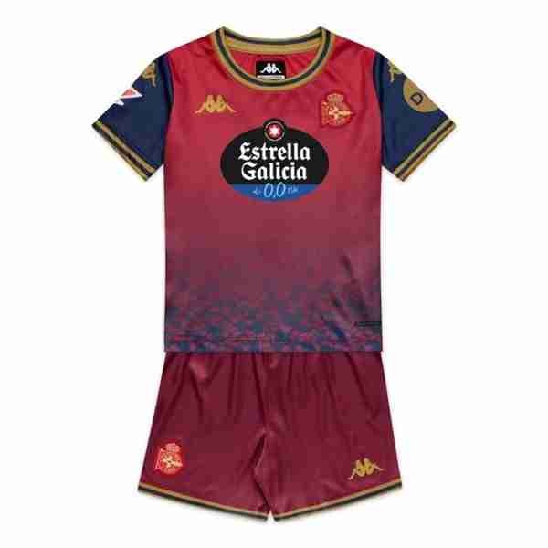 Equipacion Deportivo Coruña Conjunto Niños Segunda 2025 2026