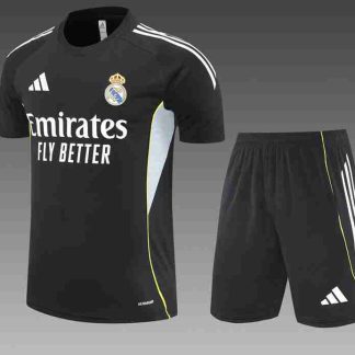 Equipacion Real Madrid Conjunto Niños Entrenamiento 2025 2026 Negro