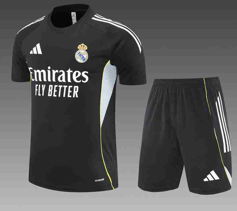 Equipacion Real Madrid Conjunto Niños Entrenamiento 2025 2026 Negro