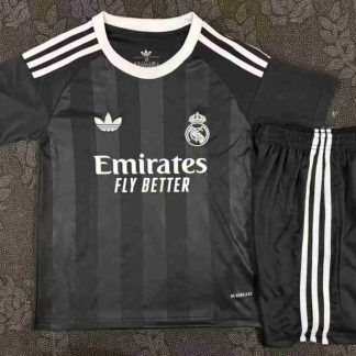Equipacion Real Madrid Conjunto Niños Portero 2025 2026 Negro