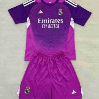 Equipacion Real Madrid Conjunto Niños Portero 2025 2026 Purpura
