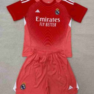 Equipacion Real Madrid Conjunto Niños Portero 2025 2026 Rojo