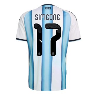 SIMEONE NO.17 Equipacion Argentina Primera 2026-Versión Jugador