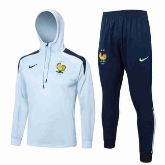 Sudadera Con Capucha Francia 2024 2025 Gris