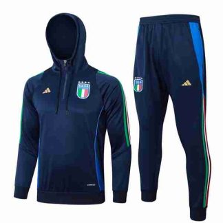 Sudadera Con Capucha Italia 2024 2025 Azul