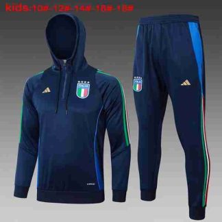 Sudadera Con Capucha Niños Italia 2024 2025 Azul