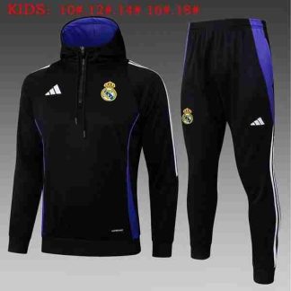 Sudadera Con Capucha Niños Real Madrid 2025 2026 Negro