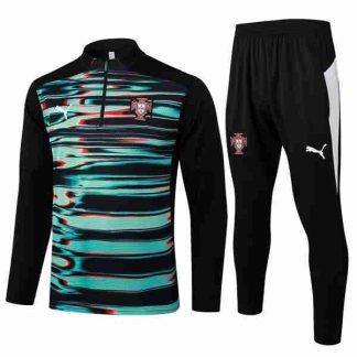 Sudadera De Entrenamiento Portugal 2025 2026 Verde Negro