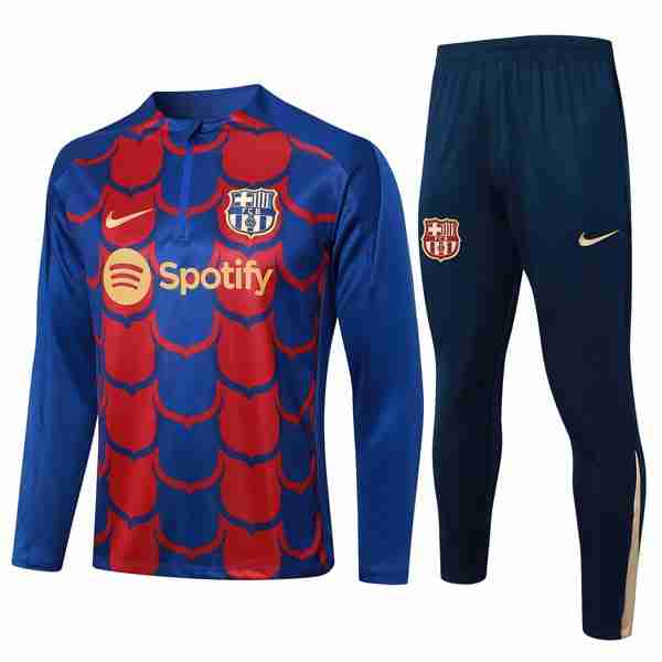 Sudadera Entrenamiento FC Barcelona 2024 2025 Azul Rojo